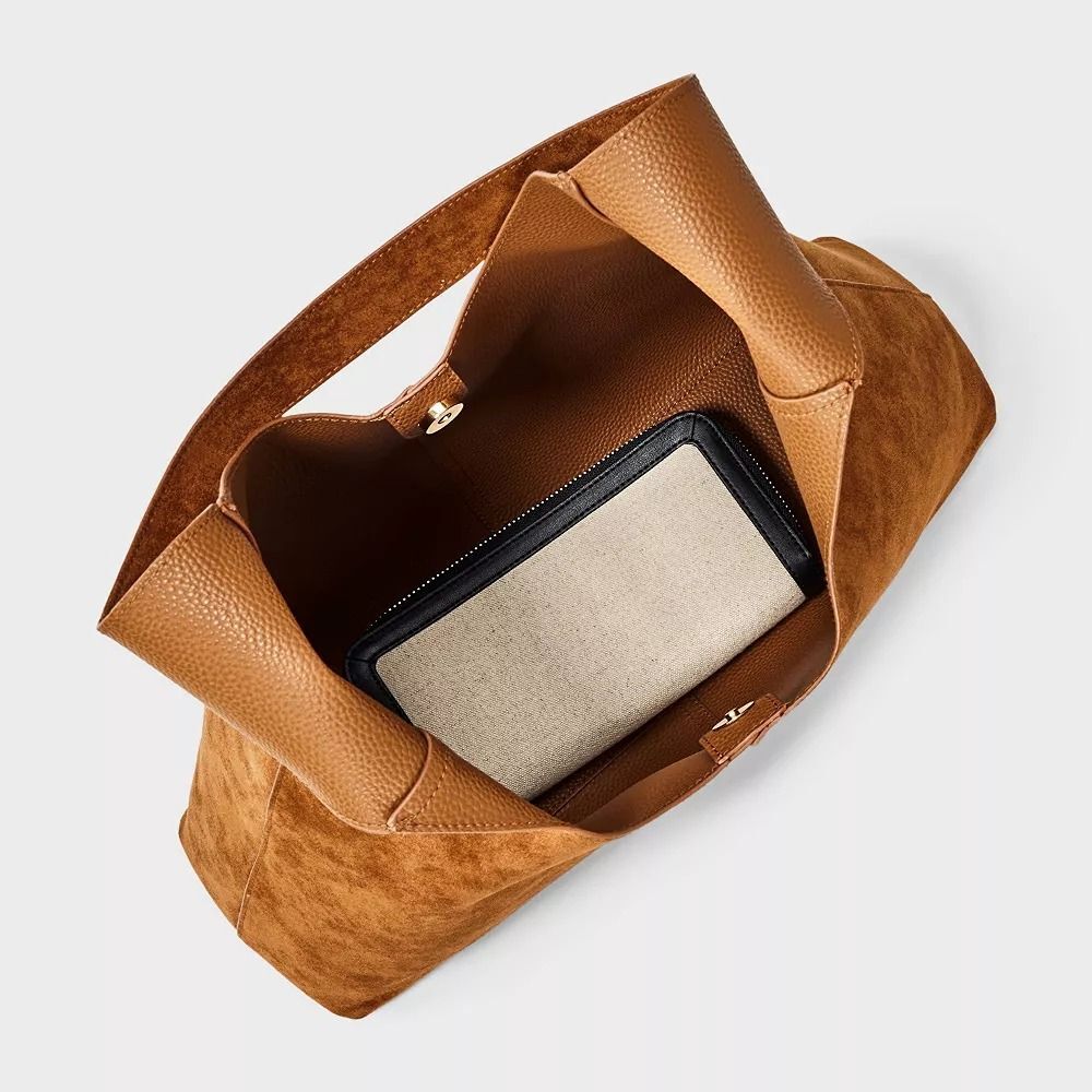 Oversized Slouchy Shoulder Bag - Universal Thread Brown - Picture 3 of 4